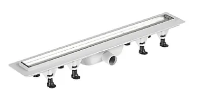 Produktbild von TILE Bodenrinne mit Rost aus Edelstahl für Fliesen, L-820mm, DN40