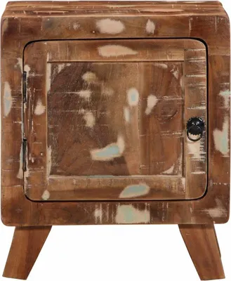 Image de vidaXL Table de nuit 2 pièces 40x32x46 cm Vieux bois massif
