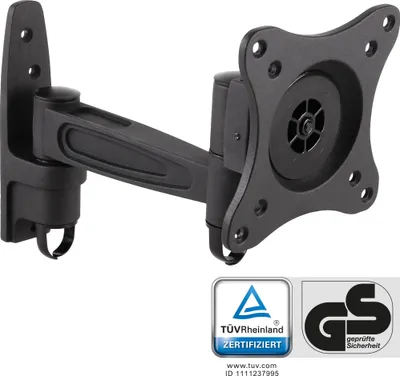 Image de InLine - Kit de montage (montage mural, bras articulé) - pour écran LCD - aluminium - noir - Taille d'écran : 33-68,6 cm (13"-27") (23106D)