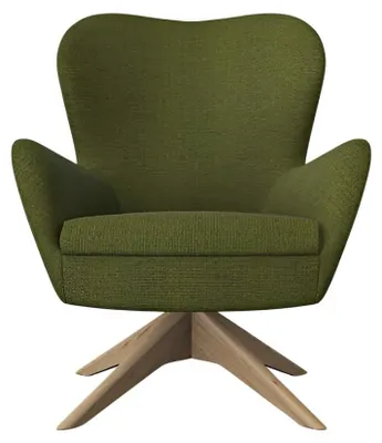 Image de Fauteuil en tissu vert – Fauteuil à accoudoirs et fauteuil design pour votre salon