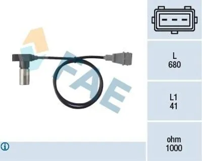 Produktbild von FAE 79098 Kurbelwellensensor Impulsgeber für AUDI A4 Limousine (8D2, B5) 750mm