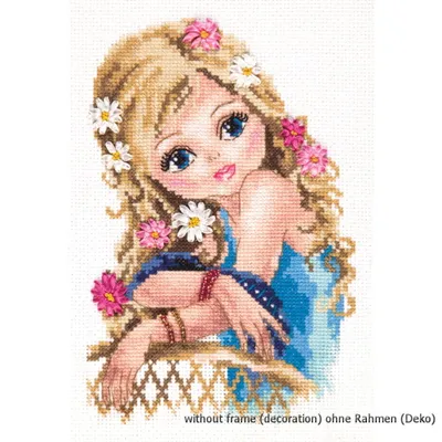 Produktbild von Magic Needle Kreuzstichset "Das schönste Mädchen", Zählmuster, 13x20cm