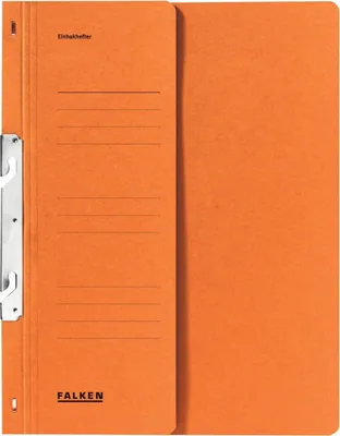 Produktbild von Falken 50x Einhakhefter A4 RC-Krt. 1/2 Vorderd., Behörde, Orange, 80004047F
