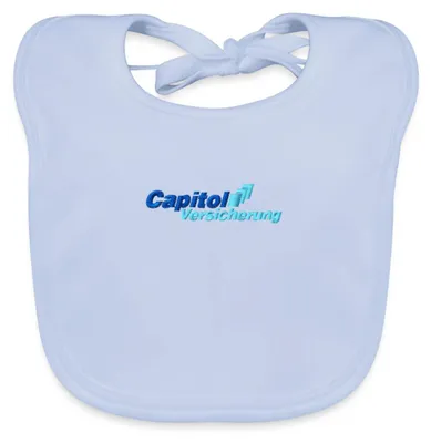 Produktbild von Spreadshirt Stromberg Gesticktes Logo Der Capitol Versicherung  Baby Lätzchen Waschbar, One size, sky Blue