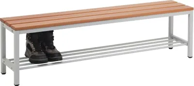 Produktbild von SZ Metall Garderobenbank mit Schuhrost 55153-1 buche Holz 150,0 cm