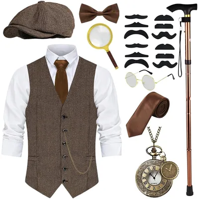 Produktbild von 1920er Kostüm für Männer mit Accessoires für Themenpartys
