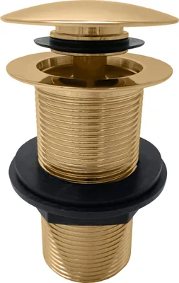 Obrázek produktu pro Výpusť umyvadlová CLICK-CLACK 5/4'' bez přepadu, Zlatá - lesklá MD0798Z, RAV Slezák