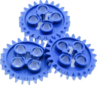Image de 3x Lego Technic roue dentée z24 bleu roues dentées roue technique 3648