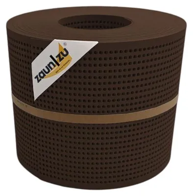 Produktbild von Doppelstab Sichtschutz zaun|zu PREMIUM gelocht 30% Streifen PP Zaunblende Braun 26m