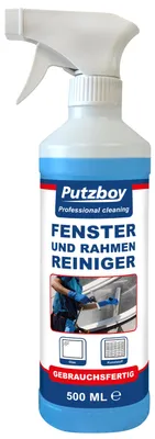 Produktbild von Putzboy Fenster- & Rahmenreiniger - gebrauchsfertig - 500ml - streifenfreier Glasreiniger auch als Flächenreiniger - 1401001