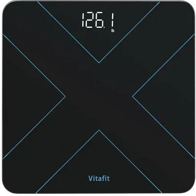 Imagen del producto de Báscula digital con pantalla LED: medición de peso hasta 180 kg, diseño elegante y eficiente energéticamente