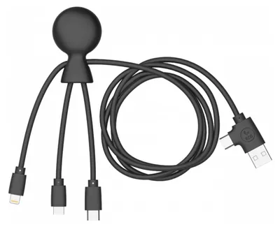Immagine prodotto di XOOPAR, 5 in 1 MrUSB A C/Micro USB, USB C, Cavo Lightning 1 m, nero