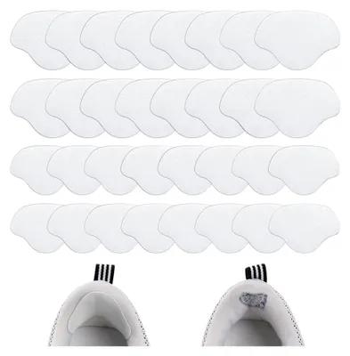 Produktbild von 16 Paar selbstklebende Flicken zur Reparatur von Fersen, Reparaturset für Lederschuhe, Absatzschoner für Sneaker und High Heels, 2 Größen, Weiß