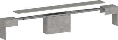 Produktbild von Bank Ubertino, Sitzfläche für Esstisch, Einzelne ausziehbare Bank, 290x25x45 cm, Grau