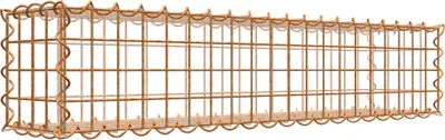 Obrázek produktu pro Rezavý gabion 100 cm x 20 cm x 20 cm (D x V x H), velikost ok 5 cm x 5 cm, spirála