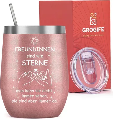 Image de Cadeaux de Noël Amie Tasse à café en acier inoxydable de 350ml à emporter
