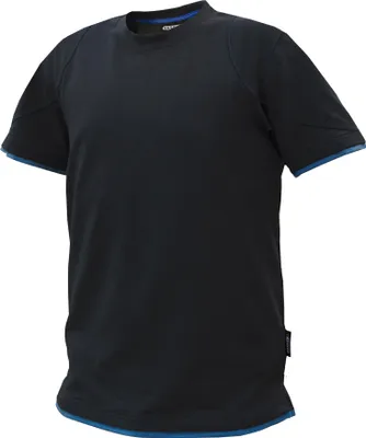 Produktbild von DASSY® Kinetic T-shirt SCHWARZ/AZURBLAU Gr.L Länge: STANDARD