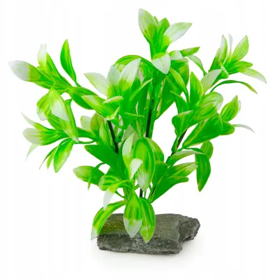 Immagine prodotto di Piante acquario artificiali decorazioni per acquario 20 cm con pietra naturale, pianta ornamentale sicura per pesci