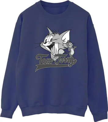 Produktbild von Tom And Jerry - "Greyscale Square" Sweatshirt für Herren BI47082 (XXL) (Marineblau)