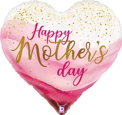 Produktbild von Shape Folienballon "Herz Mother's Day" Pink | 58 cm