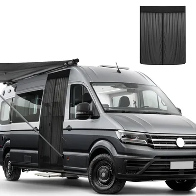 Image de Remplacement pour VW Crafter II 2017-2025 - Moustiquaire magnétique - Respirante - Moustiquaire à une seule couche - Idéale pour le camping en extérieur - Protection contre les moustiques