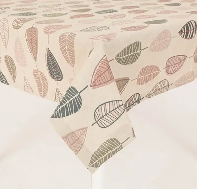 Produktbild von Tischdecke  Scandi Retro Leaves div. Größen von SCHÖNER LEBEN. Größe 130x240cm