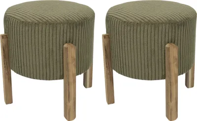 Image de Tabouret Cotele Scott Vert - Lot De 2