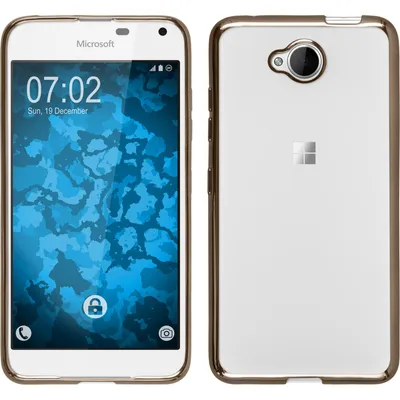 Produktbild von PhoneNatic Case kompatibel mit Microsoft Lumia 650 - gold Silikon Hülle Slim Fit Cover