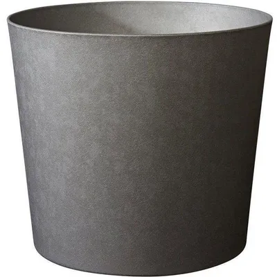 Image de Pot de fleurs Conique, Ø 50 cm, 62,2 L, Intérieur/Extérieur, Ø 49,5 x H. 42 cm, Gris Anthracite
