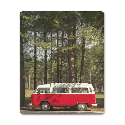 Produktbild von MuchoWow® Mauspad Mousepad Bus - Bäume - Rot 30x40 cm - Mousepads - Maus Mat - Pad - Mausunterlage - Mausmatten