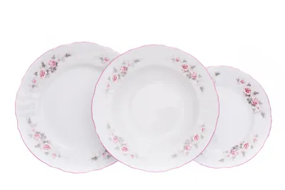 Obrázok produktu pre Thun 1794 Bernadotte, súprava tanierov, ružová farba, 18 ks