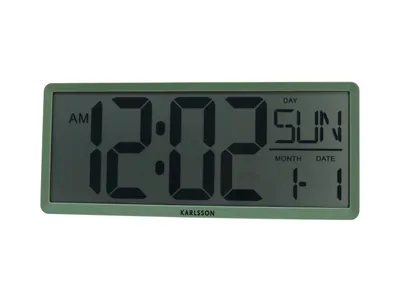 Produktbild von Karlsson - Wand-/Tischuhr Retro LCD - Dschungelgrün