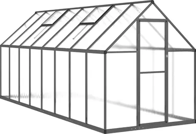 Obrázok produktu pre vidaXL Skleník so základovým rámom antracit 445x169x195 cm hliník
