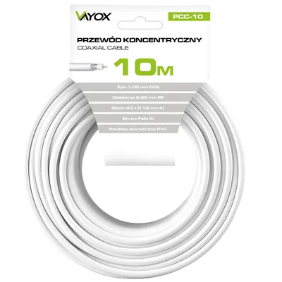 Zdjęcie produktu dla Kabel koncentryczny antenowy TV RG6U 10m