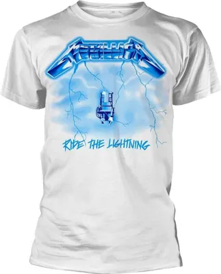 Produktbild von Metallica - "Ride The Lightning" T-Shirt für Herren/Damen Uni PH2035 (M) (Weiß)