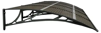 Immagine prodotto di Porte d'ingresso - Copertura per porta - Tettoia per porta d'ingresso - Tettoia per porta esterna - Tettoia resistente agli agenti atmosferici - 300x100 cm