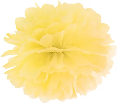 Produktbild von Pompom gelb aus Seidenpapier, Ø 25cm