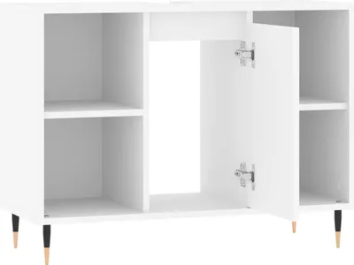 Produktbild von vidaXL Badschrank Weiß 80x33x60 cm Holzwerkstoff