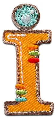 Produktbild von Buchstabe I 3.9 x 1.8 cm: Alphabet Buchstabe Einzeln Auswählbar - Aufnäher, Bügelbild, Aufbügler, Applikationen, Patches, Flicken, Zum Aufbügeln