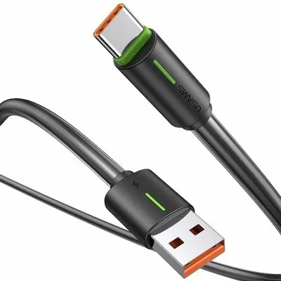 Produktbild von USAMS 1 m USB-C-Kabel Schnellladung Schwarz