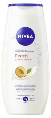 Obrázek produktu pro NIVEA Peach & Apricot Seed Oil, Sprchový gel, 250 ml, Dospělí, Ženy, Tělo, Univerzální pleť