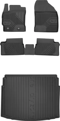 Produktbild von FROGUM Gummimatten Auto Fußmatten + Kofferraummatte für Toyota Auris II 2012-2018