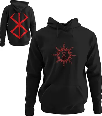 Produktbild von Udržateľný Berserk Sun Warrior Manga Style Warrior Eco Pánske Berserk Guts Set Hoodie Anime
