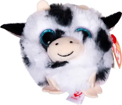 Produktbild von Ty Moophy Kuh Kuscheltier Puffies Schwarz-Weiß - Flauschiger