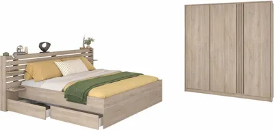 Produktbild von Escale 24 Stauraumbett 160x200 cm mit Kleiderschrank