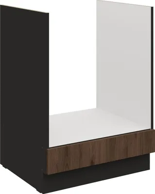 Produktbild von Küchen Herdunterschrank 60 cm Küche MONZA Okapi Nußbaum Küchenzeile Küchenblock