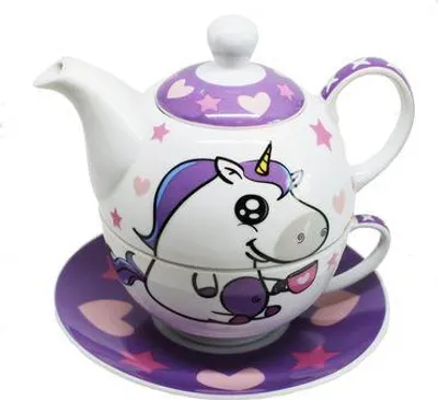 Produktbild von EinhornLiebe - Teekanne mit Tasse - Tea for one (4-teilig) Teetasse Kanne Tasse Teeservice