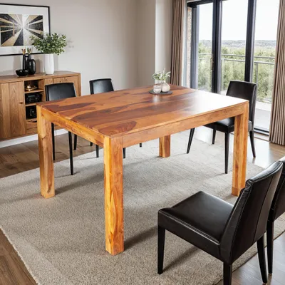 Produktbild von cagü: Design Esstisch SATNA aus Sheesham massiv Holz 135cm x 70cm