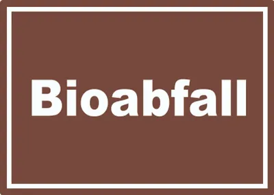 Produktbild von Bioabfall Mülltrennung Aufkleber mit Text A9 (37x52mm)
