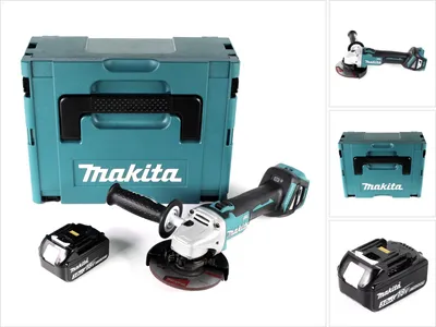 Zdjęcie produktu dla Makita DGA 511 F1J akumulatorowa szlifierka kątowa 18V 125mm bezszczotkowa + 1x akumulator 3.0Ah + Makpac - bez ładowarki